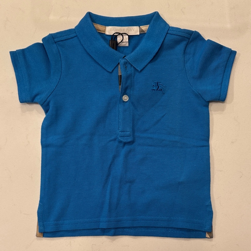 Burberry Vibrant Blue Kids Polo Shirt